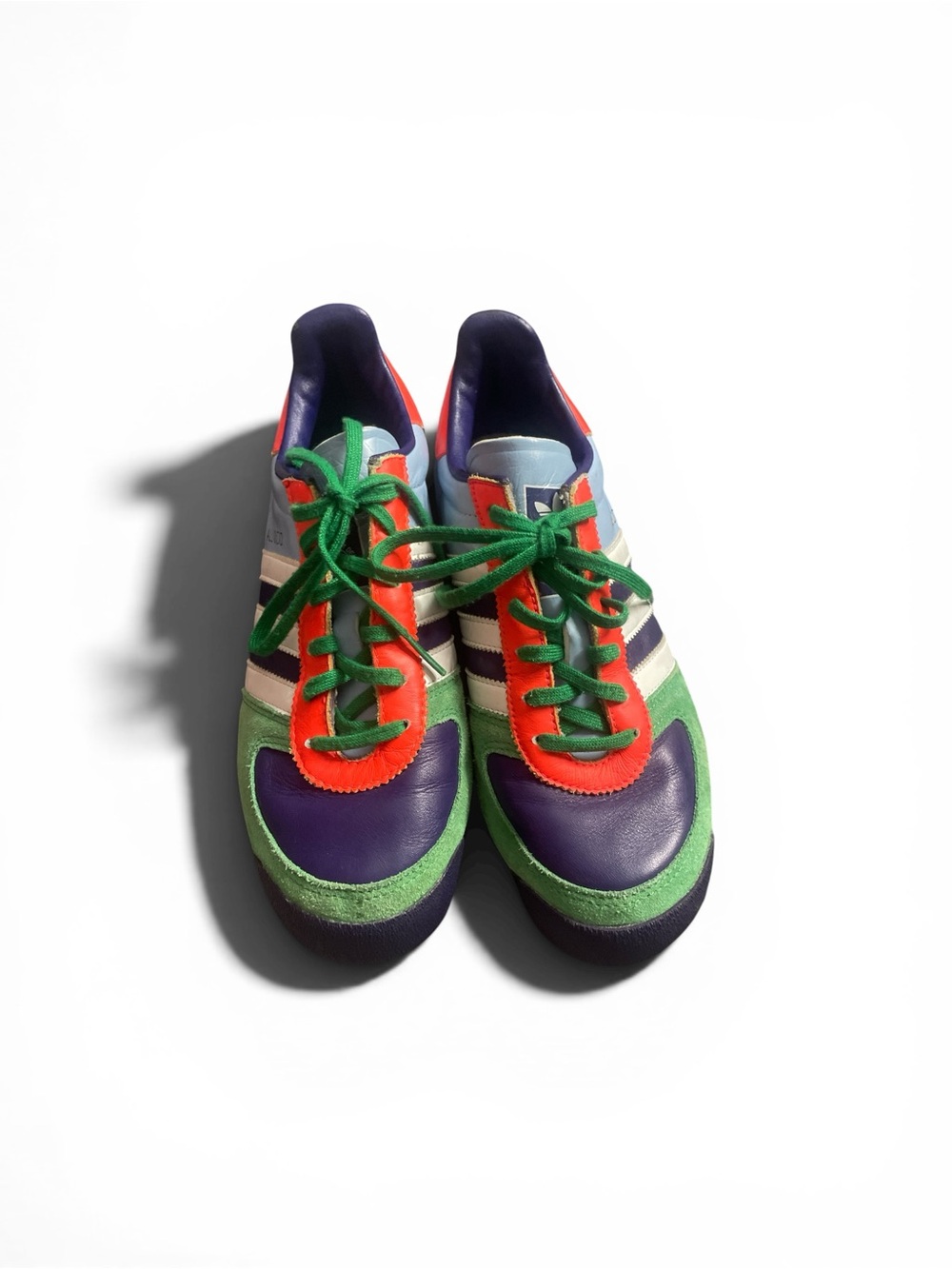 Colorblock Retro Sneakers - Purple, Green & Orange women’s 7 men’s 4.5